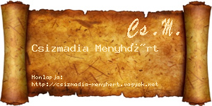 Csizmadia Menyhért névjegykártya